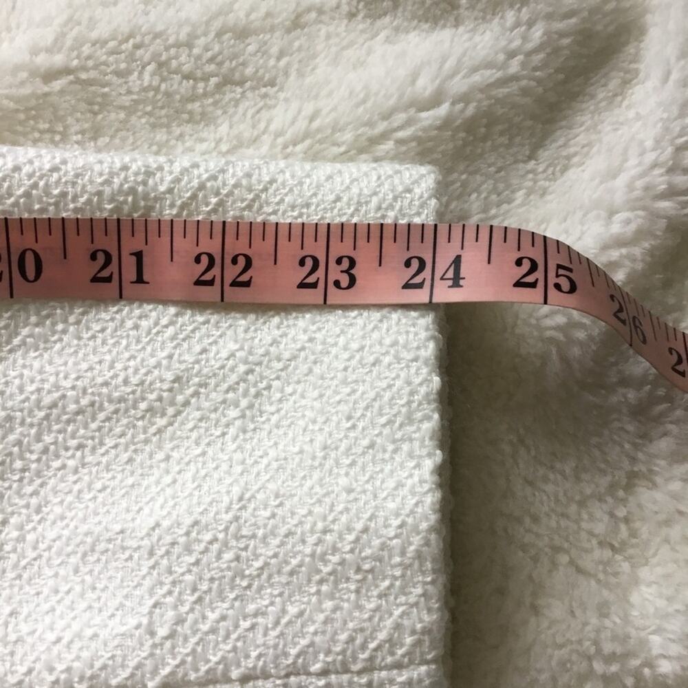 J.Crew White Tweed Lady Jacket with Gold Buttons - Picture 12 of 16